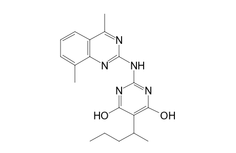 2-[(4,8-dimethyl-2-quinazolinyl)amino]-4-hydroxy-5-pentan-2-yl-1H-pyrimidin-6-one