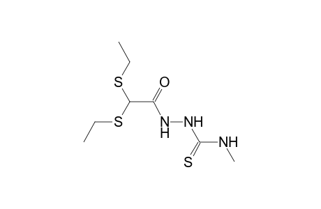 1-[BIS(ETHYLTHIO)ACETYL]-4-METHYL-3-THIOSEMICARBAZIDE