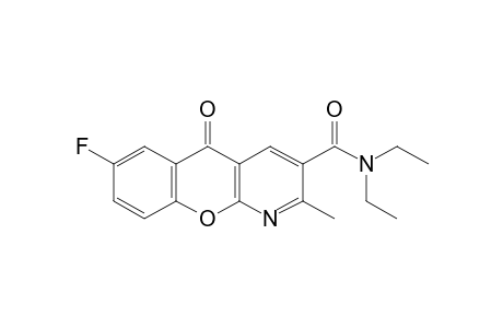 N,N-DIETHYL-7-FLUORO-2-METHYL-5-OXO-5H-[1]BENZOPYRANO[2,3-b]PYRIDINE-3-CARBOXAMIDE