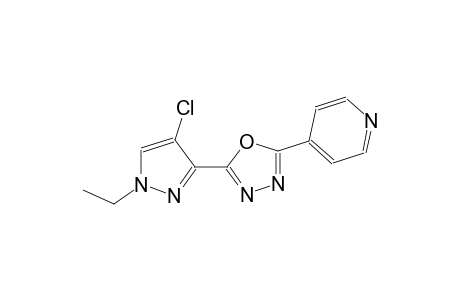 pyridine, 4-[5-(4-chloro-1-ethyl-1H-pyrazol-3-yl)-1,3,4-oxadiazol-2-yl]-