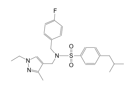 benzenesulfonamide, N-[(1-ethyl-3-methyl-1H-pyrazol-4-yl)methyl]-N-[(4-fluorophenyl)methyl]-4-(2-methylpropyl)-