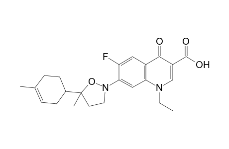 1-Ethyl-6-fluoranyl-7-[5-methyl-5-(4-methylcyclohex-3-en-1-yl)-1,2-oxazolidin-2-yl]-4-oxidanylidene-quinoline-3-carboxylic acid