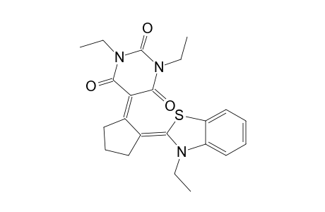 2,4,6(1H,3H,5H)-pyrimidinetrione, 1,3-diethyl-5-[2-(3-ethyl-2(3H)-benzothiazolylidene)cyclopentylidene]-