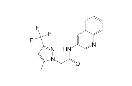 2-[5-methyl-3-(trifluoromethyl)-1H-pyrazol-1-yl]-N-(3-quinolinyl)acetamide