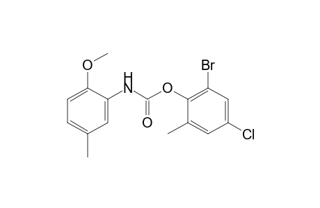 2-methoxy-5-methylcarbanilic acid, 6-bromo-4-chloro-o-tolyl ester