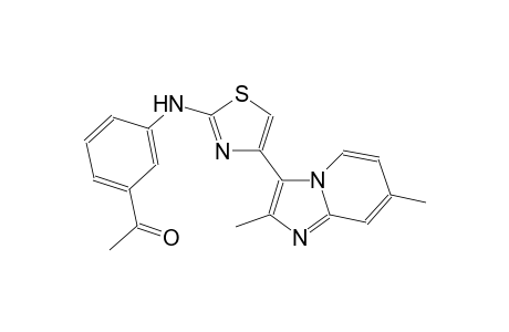 ethanone, 1-[3-[[4-(2,7-dimethylimidazo[1,2-a]pyridin-3-yl)-2-thiazolyl]amino]phenyl]-