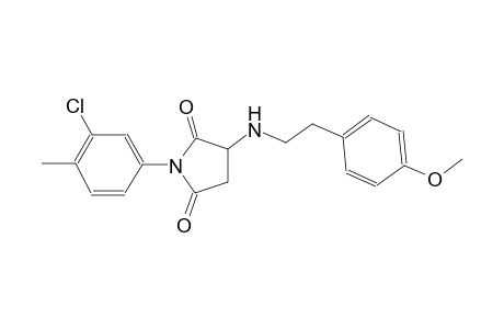 1-(3-chloro-4-methylphenyl)-3-{[2-(4-methoxyphenyl)ethyl]amino}-2,5-pyrrolidinedione