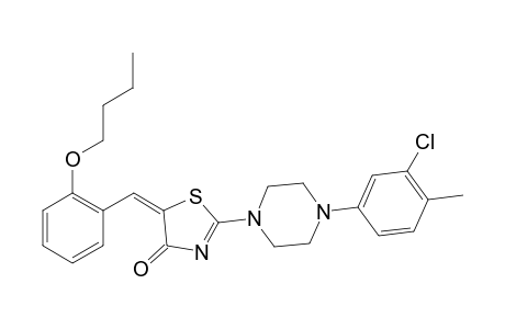 (5E)-5-(2-butoxybenzylidene)-2-[4-(3-chloro-4-methylphenyl)-1-piperazinyl]-1,3-thiazol-4(5H)-one