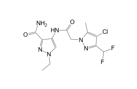 4-({[4-chloro-3-(difluoromethyl)-5-methyl-1H-pyrazol-1-yl]acetyl}amino)-1-ethyl-1H-pyrazole-3-carboxamide