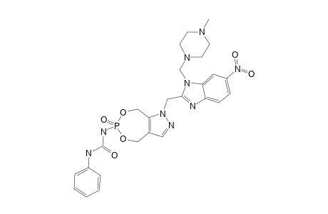 #9H;1-[1-[[1-[(4-METHYLPIPERAZIN-1-YL)-METHYL]-6-NITRO-1H-BENZO-[D]-IMIDAZOL-2-YL]-METHYL]-6-OXIDO-4,8-DIHYDRO-1H-[1,3,2]-DIOXAPHOSPHENO-[5,6-C]-PYRAZOL-6-YL]-