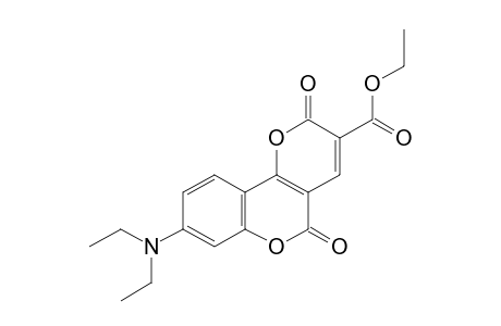 8-(diethylamino)-2,5-dioxo-2H,5H-pyrano[3,2-c][1]benzopyran-3-carboxylic acid, ethyl ester