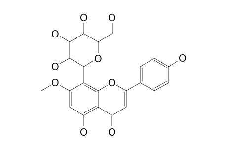ISOSWERTISIN;5-HYDROXY-7-METHOXY-8-C-BETA-GLUCOPYRANOSYL-FLAVONE