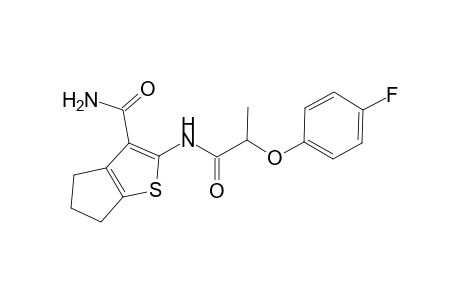 2-([2-(4-Fluorophenoxy)propanoyl]amino)-5,6-dihydro-4H-cyclopenta[b]thiophene-3-carboxamide