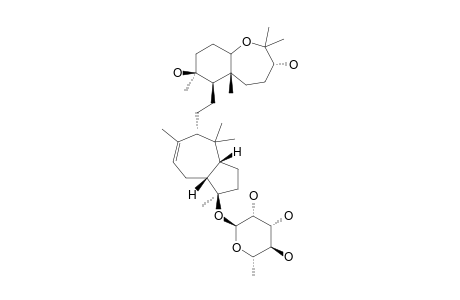 (2S,3R,4R,5R,6S)-2-[[(1R,3aR,5S,8aR)-5-[2-[(3R,5aR,6R,7S)-2,2,5a,7-tetramethyl-3,7-bis(oxidanyl)-4,5,6,8,9,9a-hexahydro-3H-benzo[b]oxepin-6-yl]ethyl]-1,4,4,6-tetramethyl-2,3,3a,5,8,8a-hexahydroazulen-1-yl]oxy]-6-methyl-oxane-3,4,5-triol