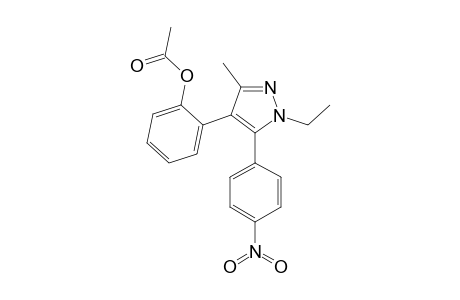 2-[1-Ethyl-3-methyl-5-(4-nitrophenyl)-1H-pyrazol-4-yl]phenyl acetate