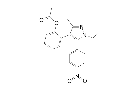 4-(2-Acetoxyphenyl)-1-ethyl-3-methyl-5-(4-nitrophenyl)pyrazole