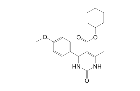 1,2,3,4-Tetrahydropyrimidine-5-carboxylic acid, 4-(4-methoxyphenyl)-6-methyl-2-oxo-, cyclohexyl ester