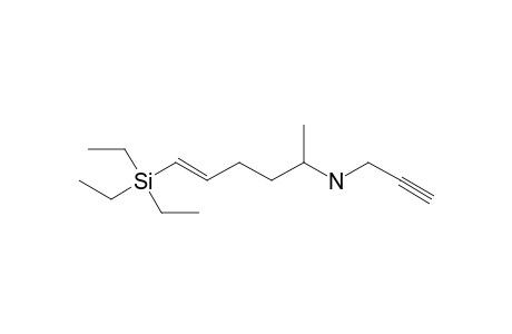 (E)-N-Propargyl-1-methyl-5-triethylsilylpent-4-enylamine