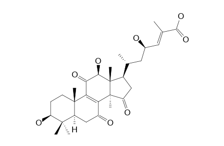 GANODERIC-ACID-THETA;(23S)-3-BETA,12-BETA,23-TRIHYDROXY-7,11,15-TRIOXO-LANOSTA-8,24E-DIENE-26-OIC-ACID