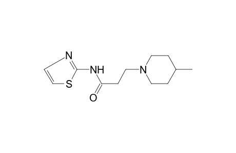 1-piperidinepropanamide, 4-methyl-N-(2-thiazolyl)-