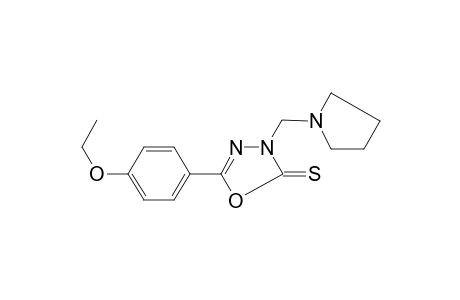 5-(4-Ethoxyphenyl)-3-(1-pyrrolidinylmethyl)-1,3,4-oxadiazole-2(3H)-thione