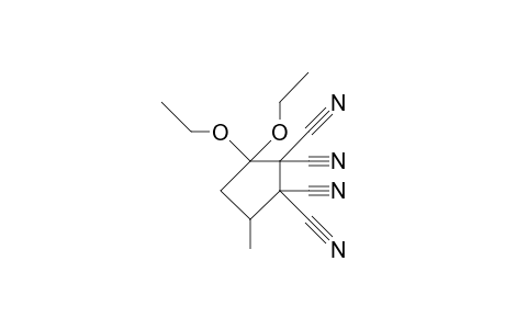 2,2,3,3-Tetracyano-1,1-diethoxy-4-methyl-cyclopentane