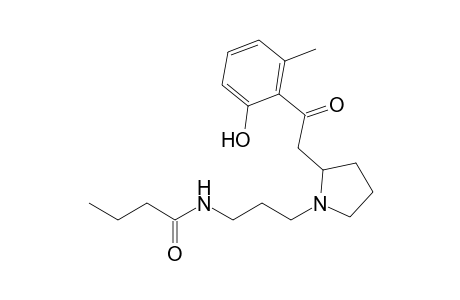 N-[3-[2-[2-(2-hydroxy-6-methyl-phenyl)-2-keto-ethyl]pyrrolidino]propyl]butyramide