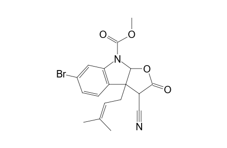 Methyl 6-bromo-3-cyano-3a-(3-methyl-2-buten-1-yl)-2-oxo-2,3,3a,8a-tetrahydro-8H-furo[2,3-b]indole-8-carboxylate