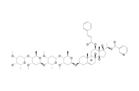 CYANOAURICULOSIDE-G;2',3'-Z-GAGAMININE-3-O-ALPHA-L-CYMAROPYRANOSYL-(1->4)-ALPHA-L-DIGINOPYRANOSYL-(1->4)-BETA-D-CYMAROPYRANOSIDE