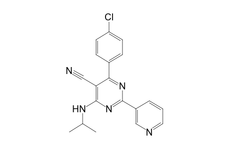 4-(p-CHLOROPHENYL)-6-(ISOPROPYLAMINO)-2-(3-PYRIDYL)-5-PYRIMIDINECARBONITRILE