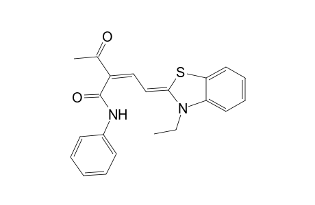 2-Butenamide, 2-acetyl-4-(3-ethyl-2(3H)-benzothiazolylidene)-N-phenyl-