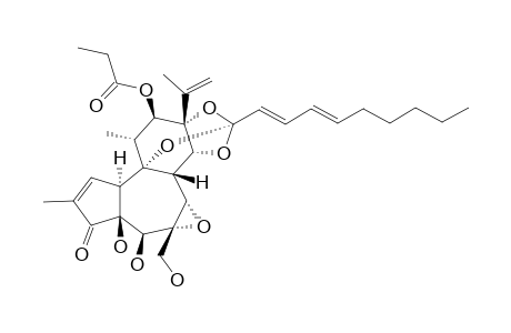 YUANHUAHINE;6-ALPHA,7-ALPHA-EPOXY-5-BETA-HYDROXY-9,13,14-ORTHO-[(2E,4E)-DECA-2,4-DIEN-1-YL]-RESINIFERONOL-12-BETA-YL-PROPIONATE