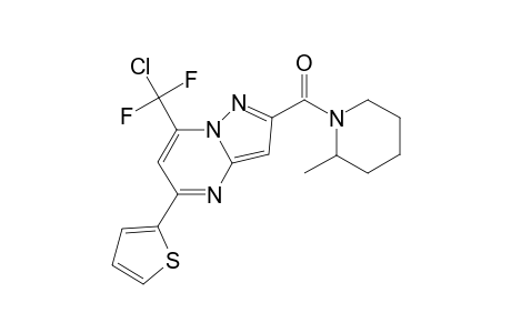 [7-[chloranyl-bis(fluoranyl)methyl]-5-thiophen-2-yl-pyrazolo[1,5-a]pyrimidin-2-yl]-(2-methylpiperidin-1-yl)methanone