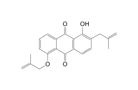 1-Hydroxy-2-(2'-methylprop-2'-enyl)-5-(2''-methylprop-2''-enyloxy)anthraquinone