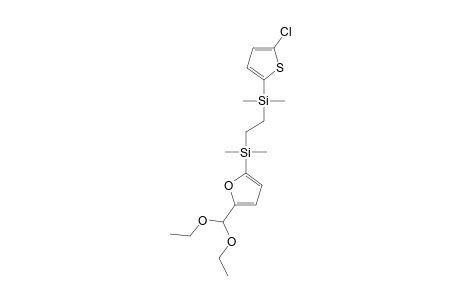 5-{DIMETHYL-[(5-CHLORO-2-THIENYL-DIMETHYLSILYL)-ETHYL]-SILYL}-FURFURAL_DIACETAL