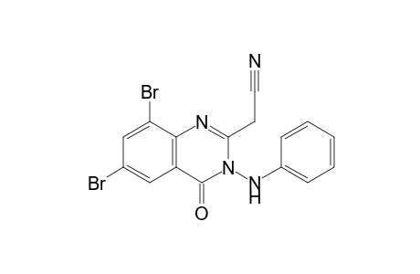 [6,8-Dibromo-4-oxo-3-(phenylamino)-3,4-dihydroquinazolin-2-yl]-acetonitrile