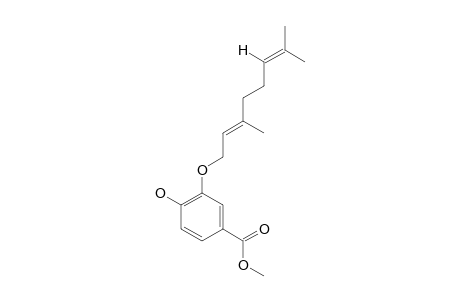 METHYL-3-[[(2E)-3,7-DIMETHYL-2,6-OCTADIENYL]-OXY]-4-HYDROXYBENZOATE