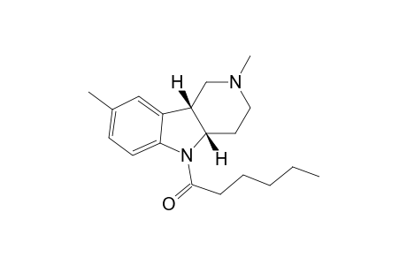 5-Hexanoyl-2,8-dimethyl-2,3,4,4a,5,9b-hexahydro-1H-pyrido[4,3-b]indole