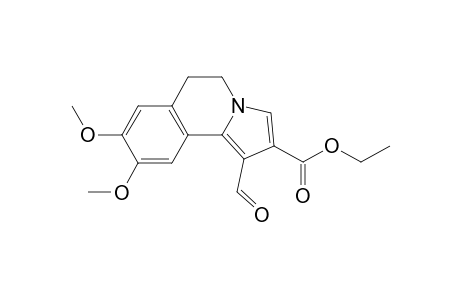 5,6-dihydro-8,9-dimethoxy-1-formylpyrrolo[2,1-a]isoquinoline-2-carboxylic acid, ethyl ester
