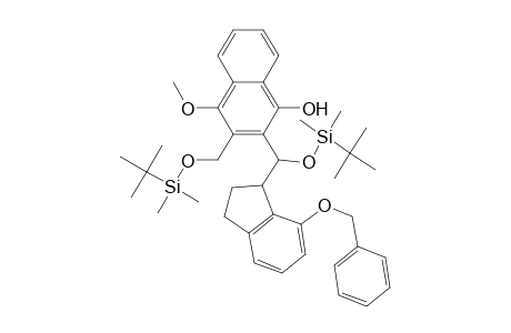1-Naphthalenol, 2-[[2,3-dihydro-7-(phenylmethoxy)-1H-inden-1-yl][[(1,1-dimethylethyl)dimethylsilyl]oxy]methyl]-3-[[[(1,1-dimethylethyl)dimethylsilyl]oxy]methyl]-4-methoxy-