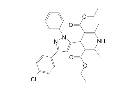 diethyl 4-[3-(4-chlorophenyl)-1-phenyl-1H-pyrazol-5-yl]-2,6-dimethyl-1,4-dihydro-3,5-pyridinedicarboxylate