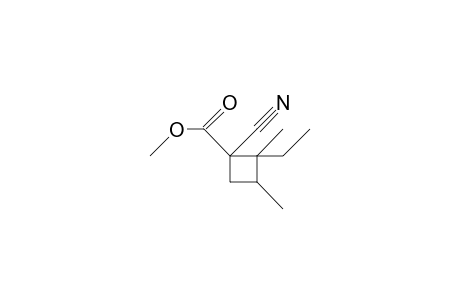 1-Cyano-2-ethyl-2,3-dimethyl-cyclobutan-carbonsaeure-methylester, (#12B)