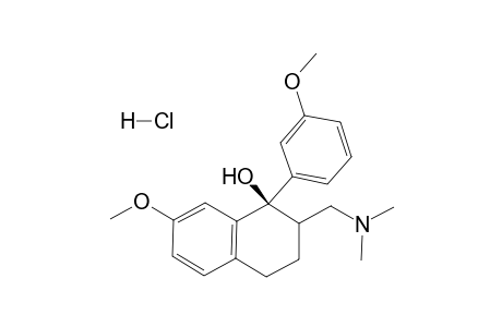 2-(Dimethylaminomethyl)-1-93'-methoxyphenyl)-7-methoxy-1-tetralol - hydrochloride