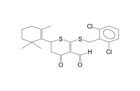 2-[(2,6-dichlorobenzyl)thio]-4-keto-6-(2,6,6-trimethyl-1-cyclohexenyl)-5,6-dihydrothiopyran-3-carbaldehyde