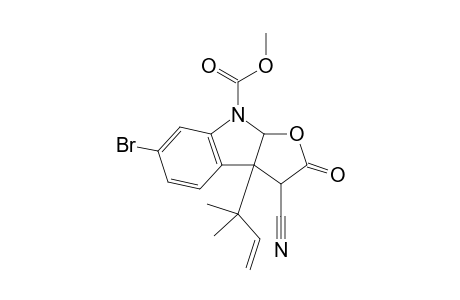 Methyl 6-bromo-3-cyano-3a-(2-methyl-3-buten-2-yl)-2-oxo-2,3,3a,8a-tetrahydro-8H-furo[2,3-b]indole-8-carboxylate