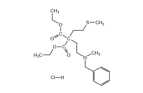 [2-(benzylmethylamino)ethyl][2-(methylthio)ethyl]malonic acid, diethyl ester, hydrochloride