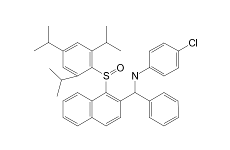 (R*s,S*)-N-(p-Chlorophenyl-)1-phenyl-[1-(2,4,6-triisopropylphenylsulfinyl)-2-naphthyl]methylamine