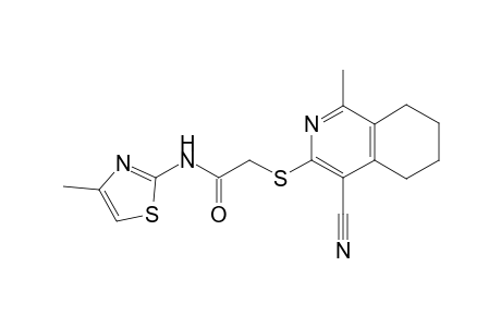 2-[(4-Cyano-5,6,7,8-tetrahydro-1-methyl-3-isoquinolyl)thio]-N-(4-methyl-2-thiazolyl)acetamide