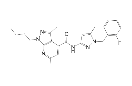 1-butyl-N-[1-(2-fluorobenzyl)-5-methyl-1H-pyrazol-3-yl]-3,6-dimethyl-1H-pyrazolo[3,4-b]pyridine-4-carboxamide