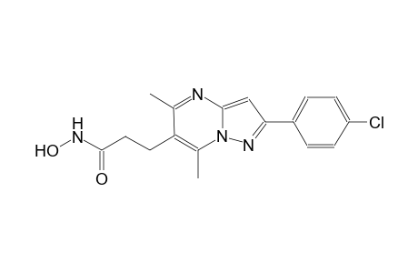 pyrazolo[1,5-a]pyrimidine-6-propanamide, 2-(4-chlorophenyl)-N-hydroxy-5,7-dimethyl-